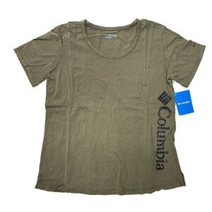 Columbia CSC Pigment T-Shirt‎ Womens Large or XL Green New Short Sleeve Scoop